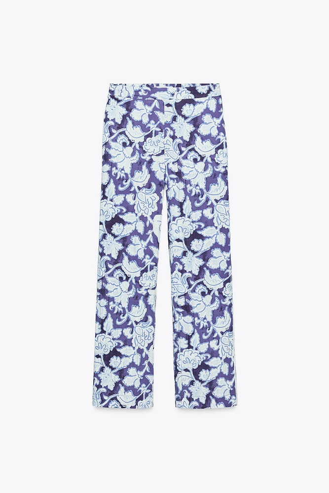 PANTALON IMPRIMÉ FLEURS