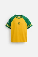 T-SHIRT COLOR BLOCK BRODÉ
