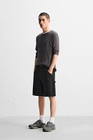 CARPENTER POCKET DENIM SHORTS