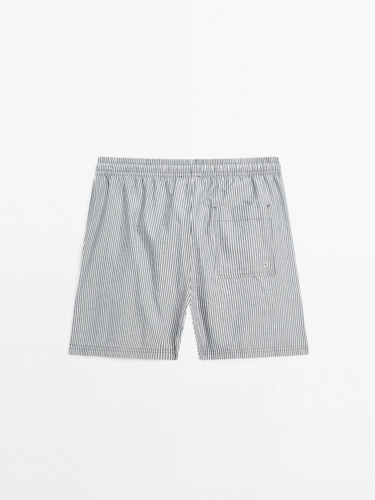 Maillot de bain seersucker rayures