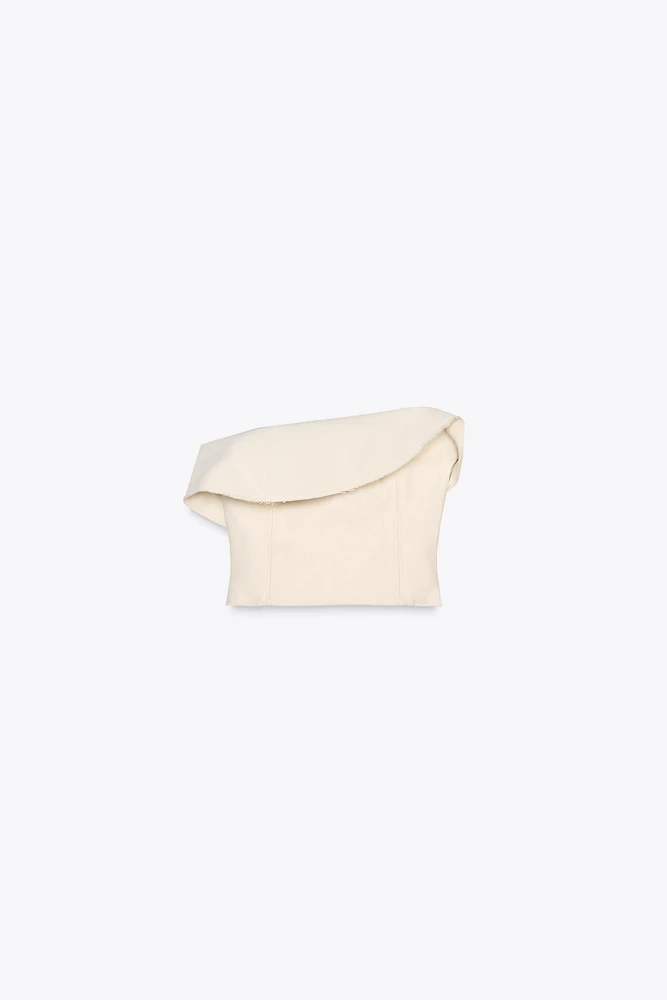 TOP BUSTIER À VOLANT ZW COLLECTION