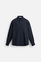 CHEMISE EN COTON À EFFET PLISSÉ