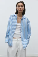 STRIPED POPLIN SHIRT