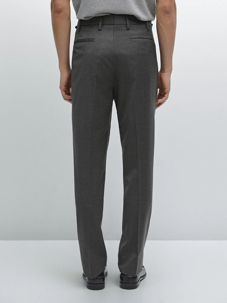 Wool blend smart trousers