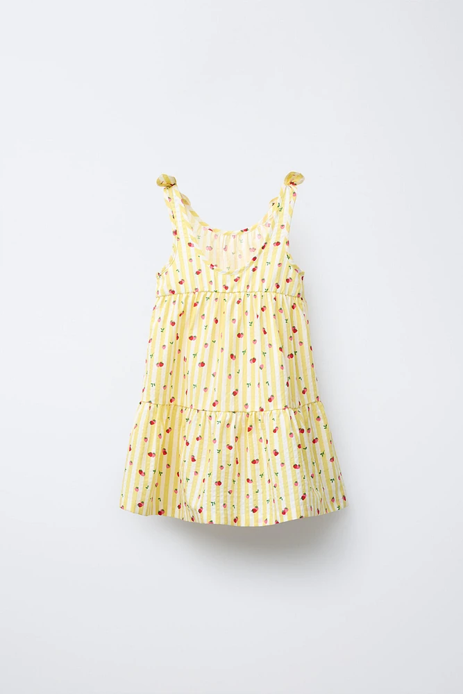 ROBE RAYURES FRAISES