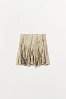 PRINTED RUFFLE SKIRT