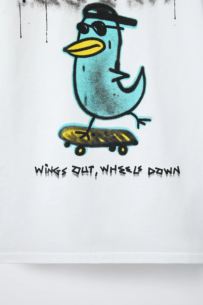 T-SHIRT À IMPRIMÉ GRAFFITI