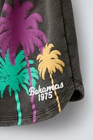 BERMUDA IMPRIMÉ PALMIERS