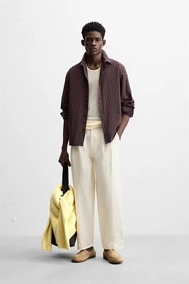 PLEATED CHINO PANTS