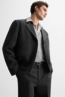 BOUTONNÉ TEXTURED SUIT JACKET