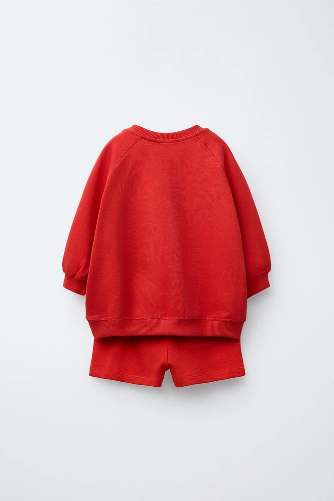 ENSEMBLE DE JOGGING SWEAT ET BERMUDA CASA LAWA © X ZARA KIDS