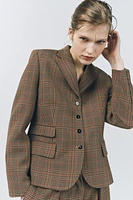 CHECKERED BLAZER ZW COLLECTION