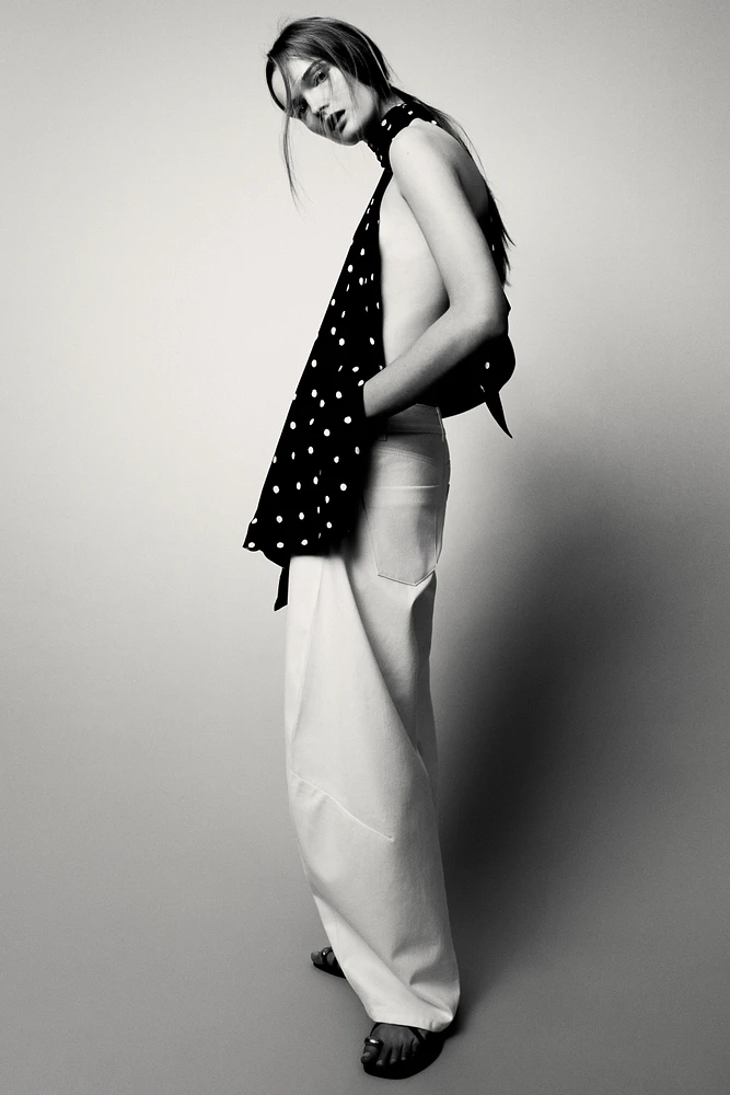 POLKA DOT HALTER TOP ZW COLLECTION