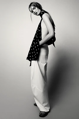 POLKA DOT HALTER TOP ZW COLLECTION