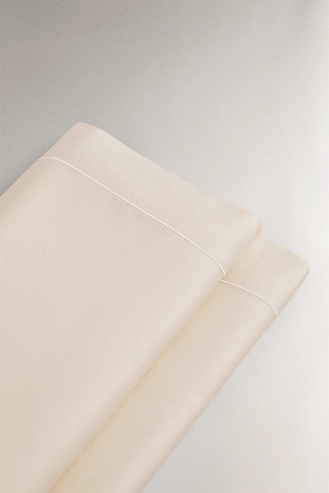 (300 THREAD COUNT) SATEEN FLAT SHEET WITH TRIM