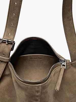 Mini-sac à bandoulière en croûte de cuir