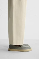 LEATHER JUTE LOAFERS