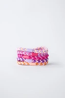 FIVE-PACK OF BRAIDED HAIR TIES