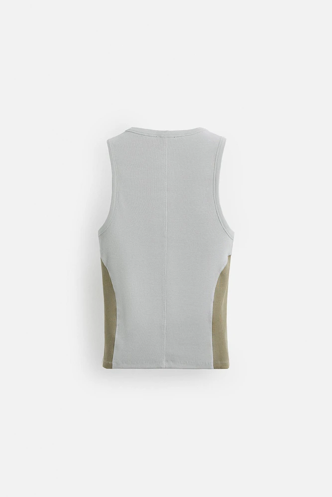 DÉBARDEUR TANK RIB COLOR BLOCK