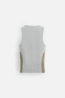 DÉBARDEUR TANK RIB COLOR BLOCK