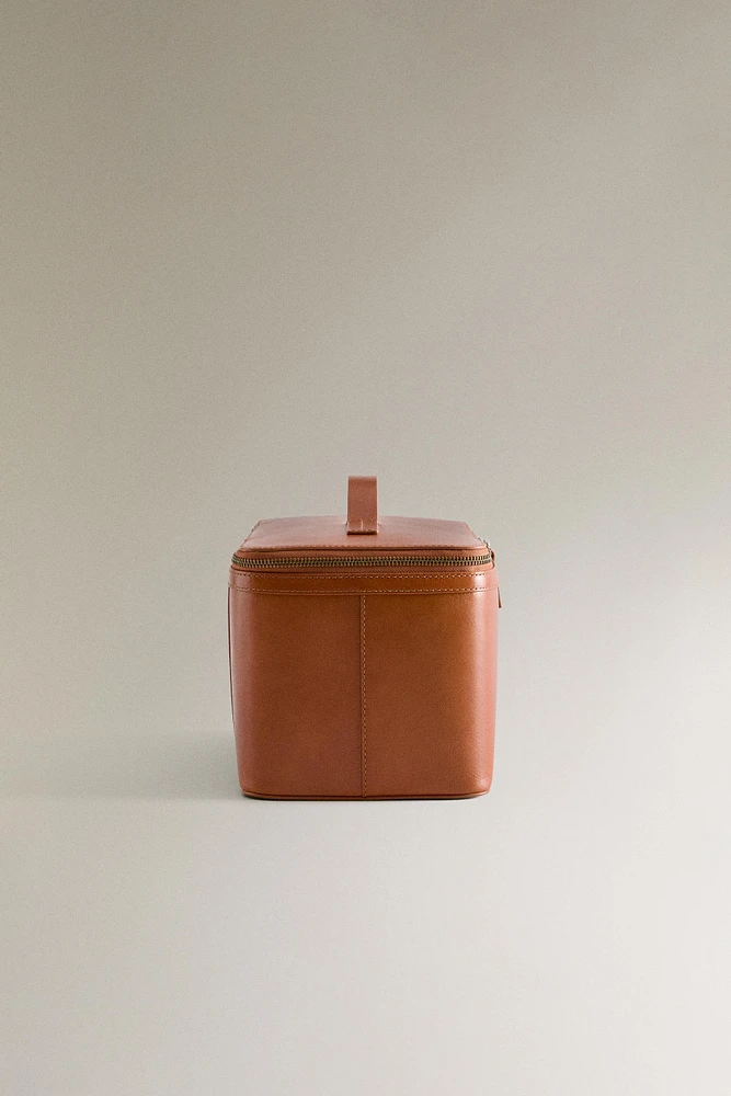 TROUSSE DE TOILETTE CUIR GRAND FORMAT
