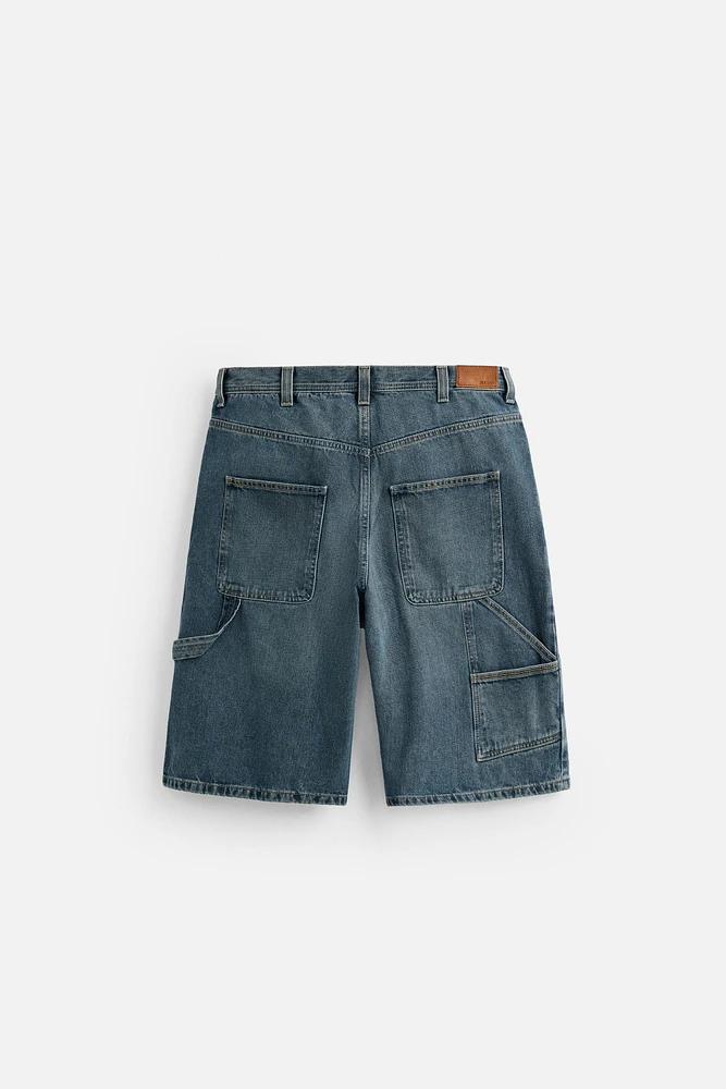 BAGGY FIT CARPENTER DENIM SHORTS