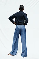 WIDE LEG PANTS WITH LOOPS
