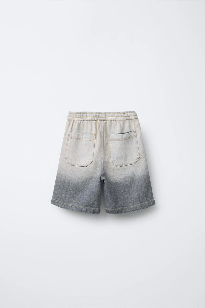 DIP DYE DENIM SHORTS