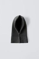 RIBBED KNIT BALACLAVA