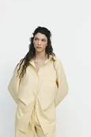 OVERSIZED STRIPED POPLIN SHIRT