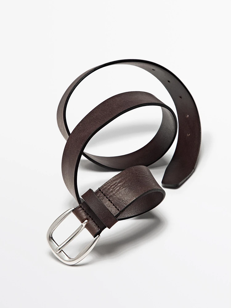 Nappa leather belt