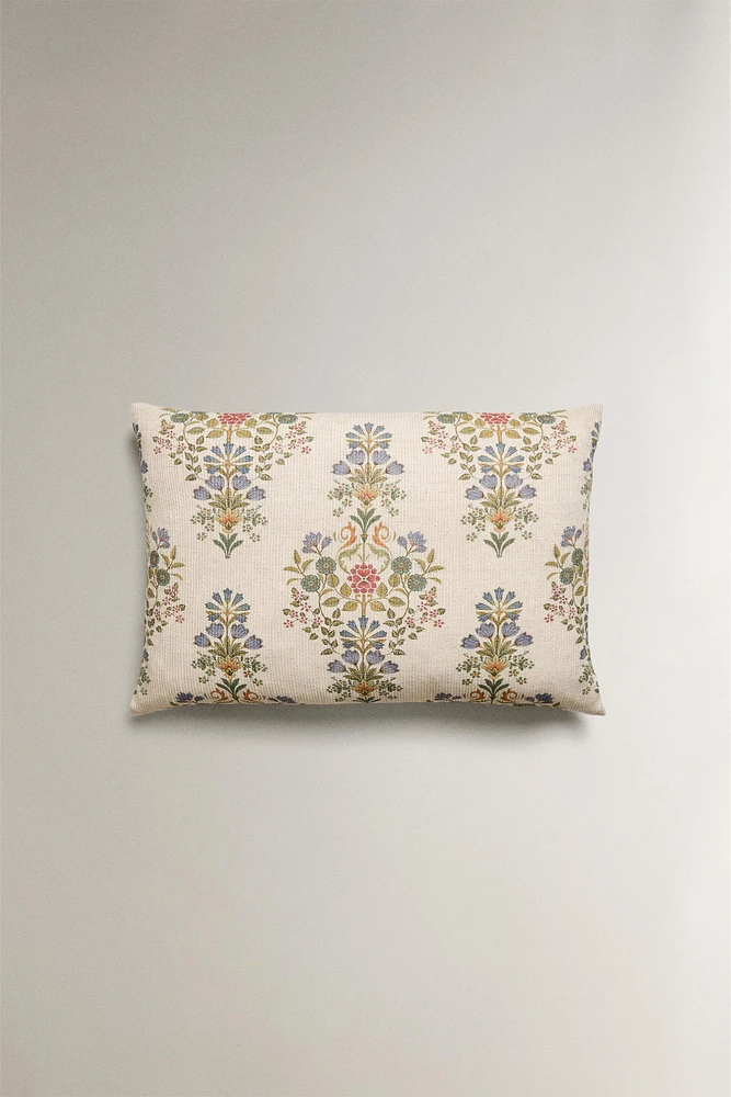 HOUSSE DE COUSSIN COTON FLEURS