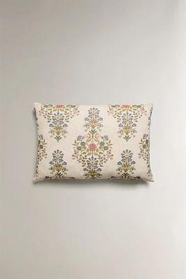 HOUSSE DE COUSSIN COTON FLEURS