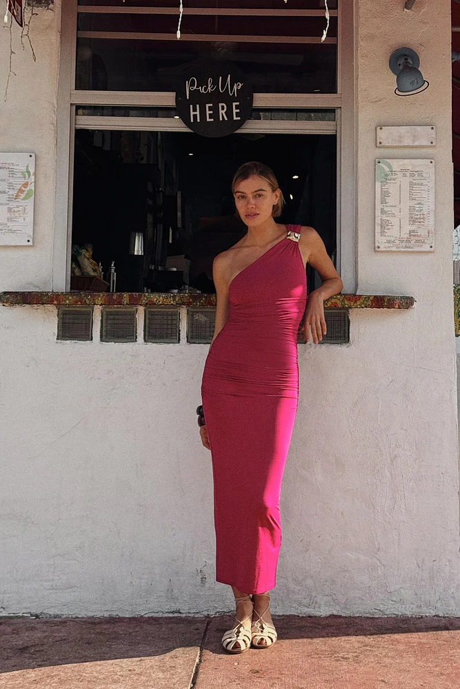 ROBE ASYMÉTRIQUE DRAPÉE