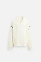 COTTON - LINEN BLEND KNIT POLO