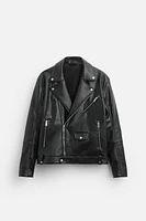 FAUX LEATHER BIKER JACKET