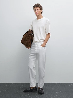 Slim fit denim trousers