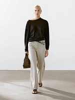 100% linen oversize knit sweater