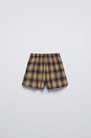 CHECKERED BOW SKORT