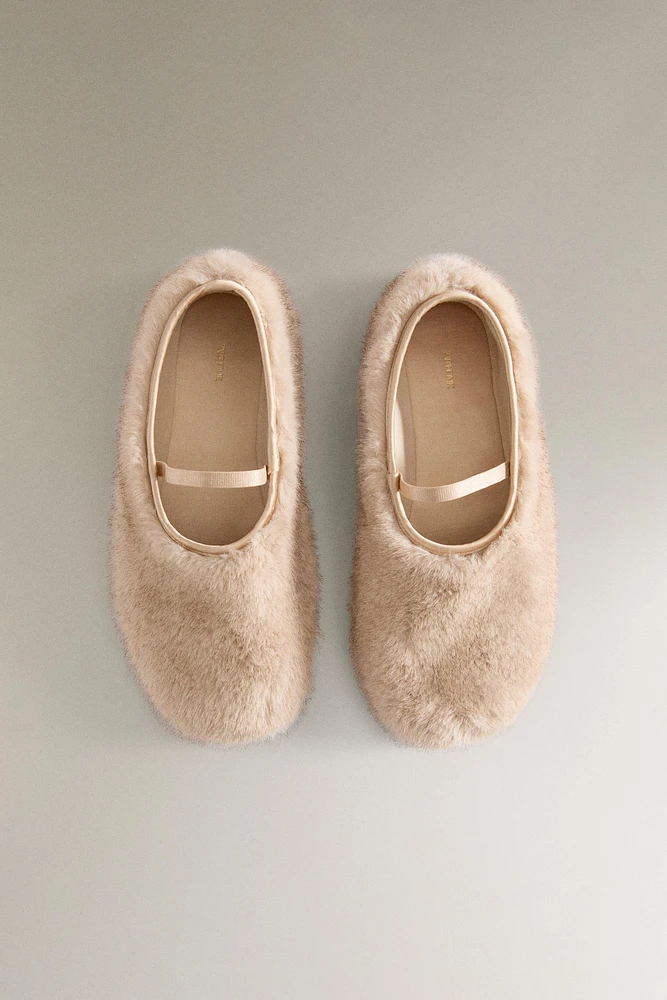 FURRY BALLET SLIPPERS