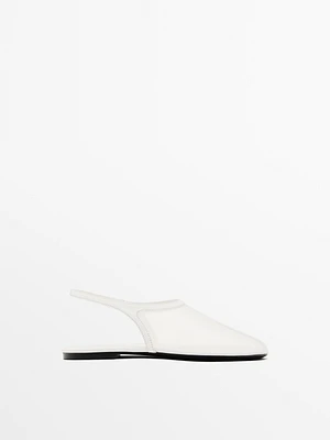 Mesh slingback ballet flats