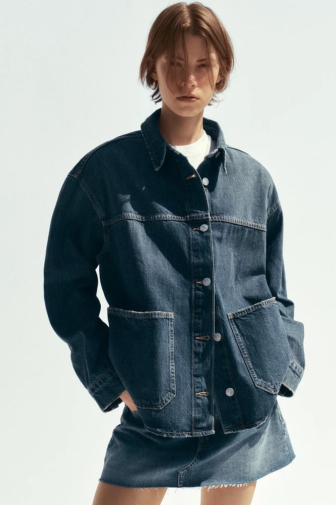 TRF DENIM POCKET OVERSHIRT