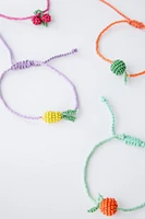 FOUR-PACK OF FRUIT AND BEADED BRACELETS