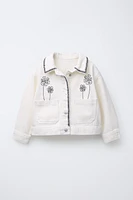 EMBROIDERED FLORAL DENIM JACKET
