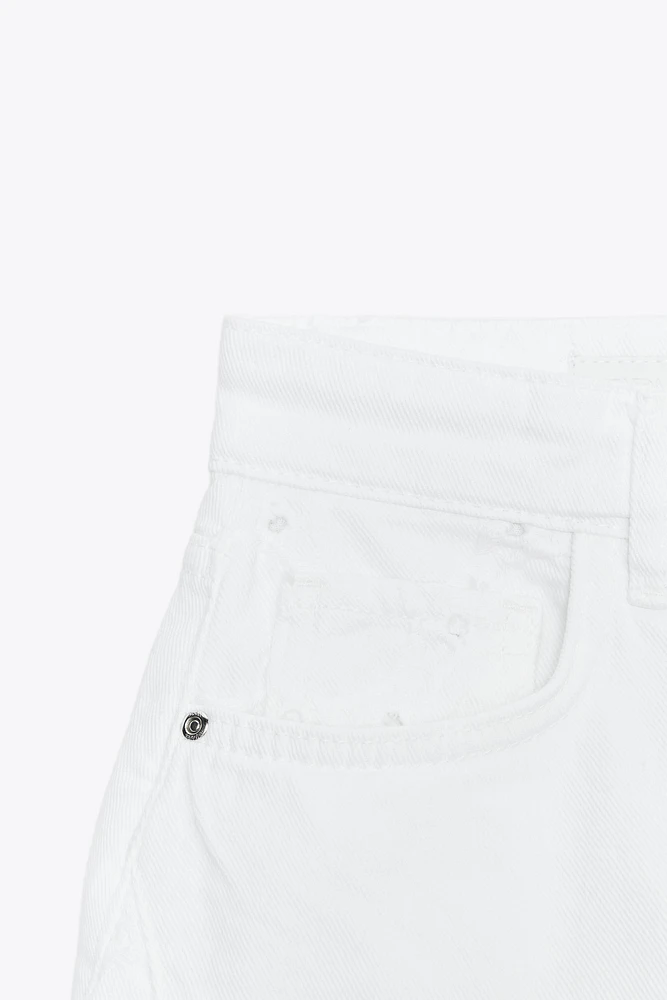 Z1975 SHORTS WITH OPENWORK EMBROIDERY