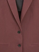 100% linen two-button blazer