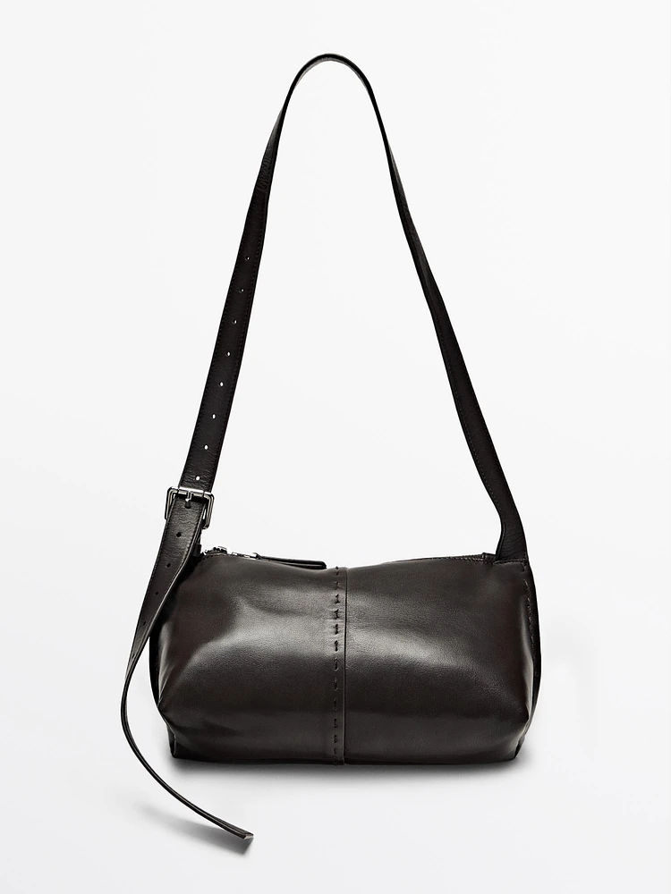 Mini-sac à bandoulière en cuir nappa