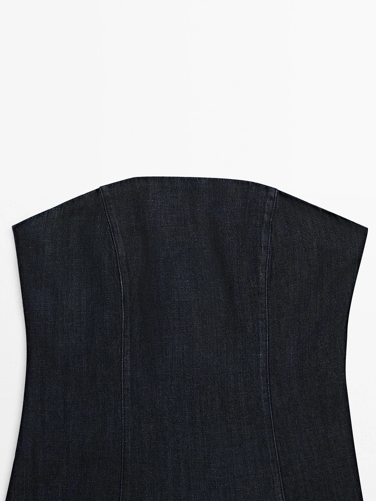 Top bustier denim