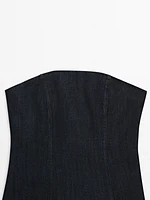 Top bustier denim