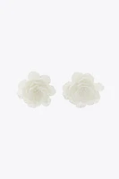 EMBOSSED FLOWER EARRINGS
